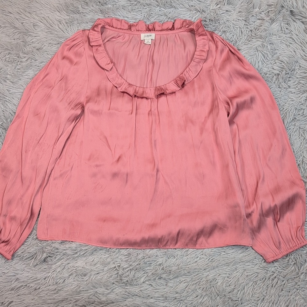 J. Crew Shirt Womens S‎ Pink Smooth Top Lightweight Blouse Comfy Casual